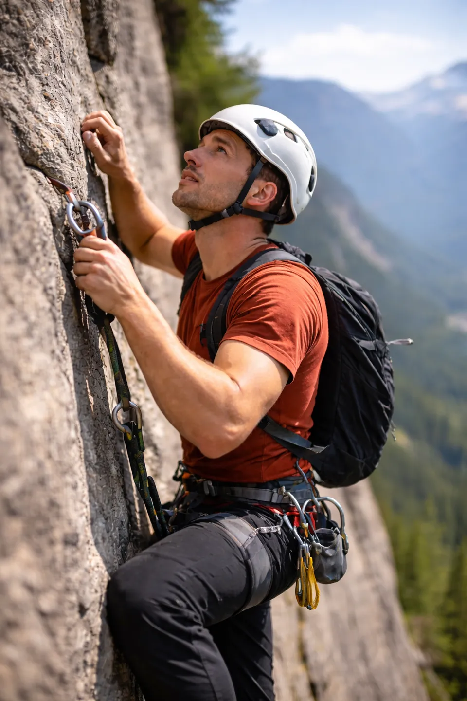 Text-to-video generation using a first frame reference in Dreamina — rock climber scene start frame